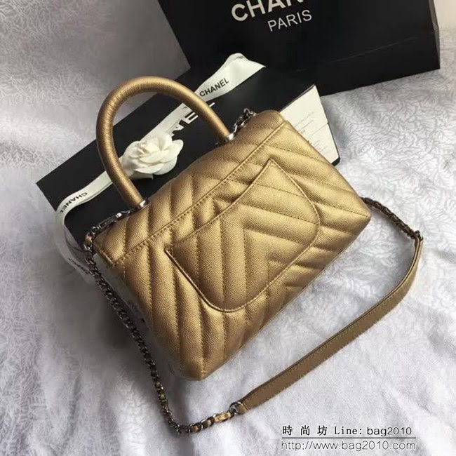 香奈兒CHANEL 92992 2018最新V字型 單手挽手提單肩包 DSC1988
